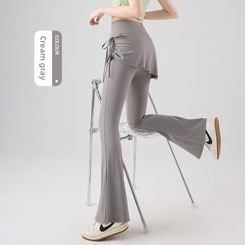 Drawstring Skirt Women's Fake Two-Piece Culottes