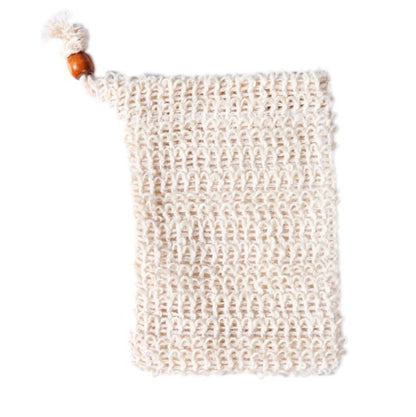 Drawstring Soap Bag Cotton Linen Mesh