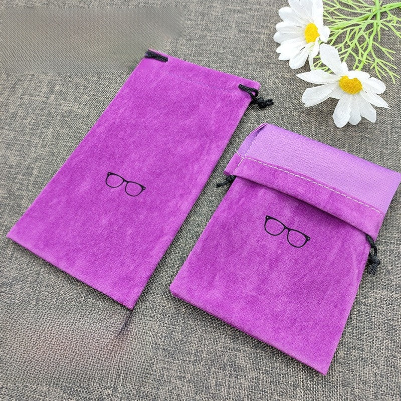 Drawstring Velvet Glasses Case