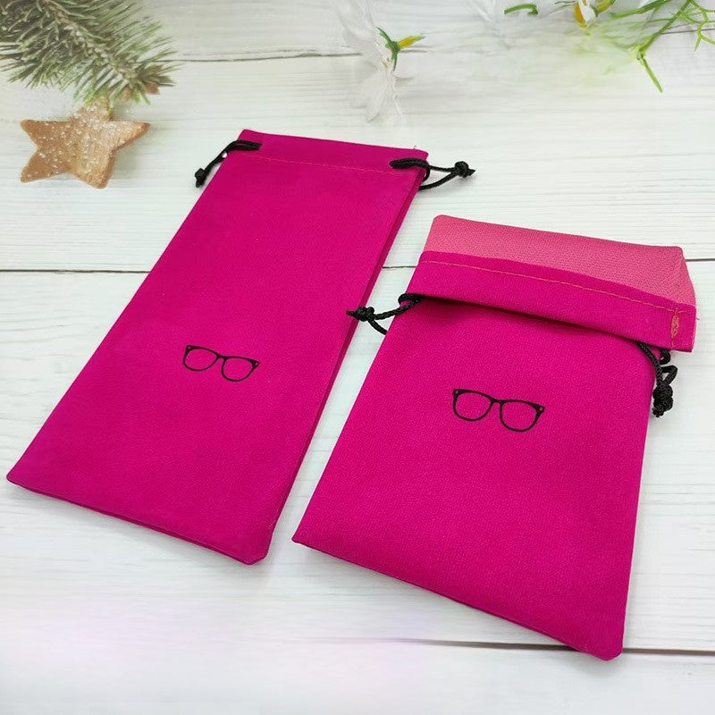 Drawstring Velvet Glasses Case