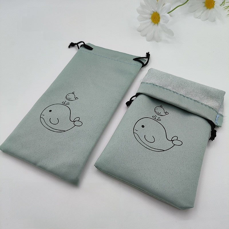 Drawstring Velvet Glasses Case