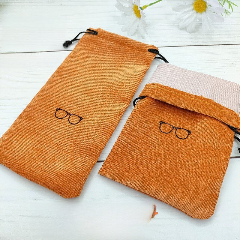 Drawstring Velvet Glasses Case