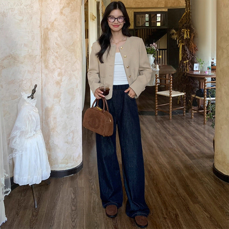 Drawstring Waist Jeans