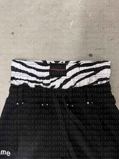 Drawstring Waist Letter Print Cargo Pants