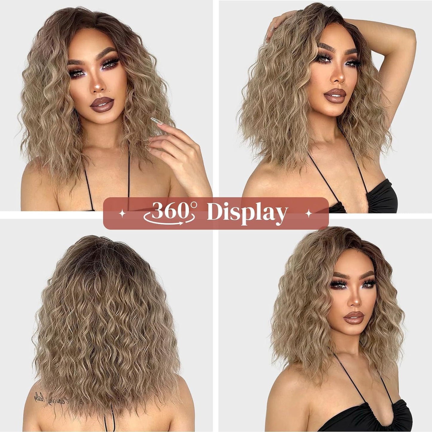 Drawstring Water Ripple Short Glueless Wig