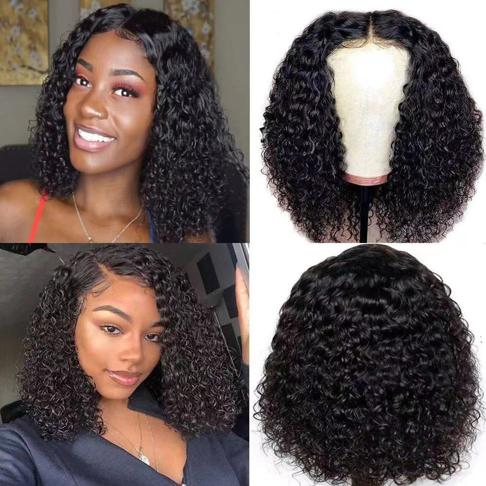 Drawstring Water Ripple Short Wavy Wig