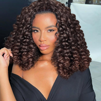 Drawstring Water Ripple Short Wavy Wig