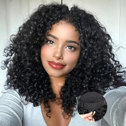 Drawstring Water Ripple Short Wavy Wig