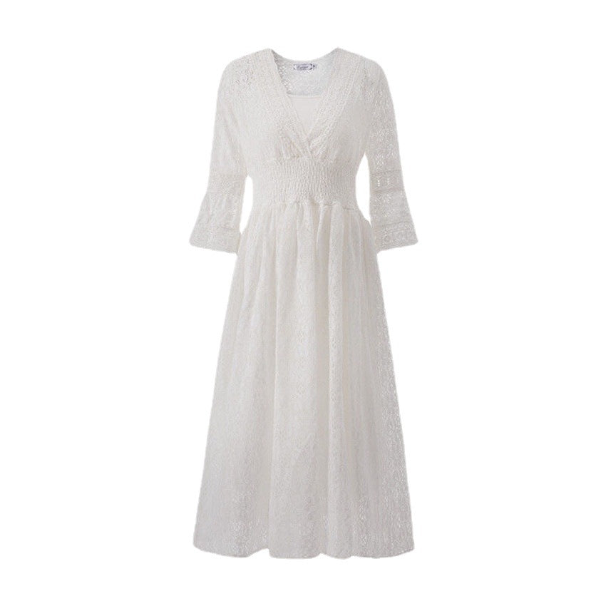 dress Summer New Women's Lace V-neck Dress