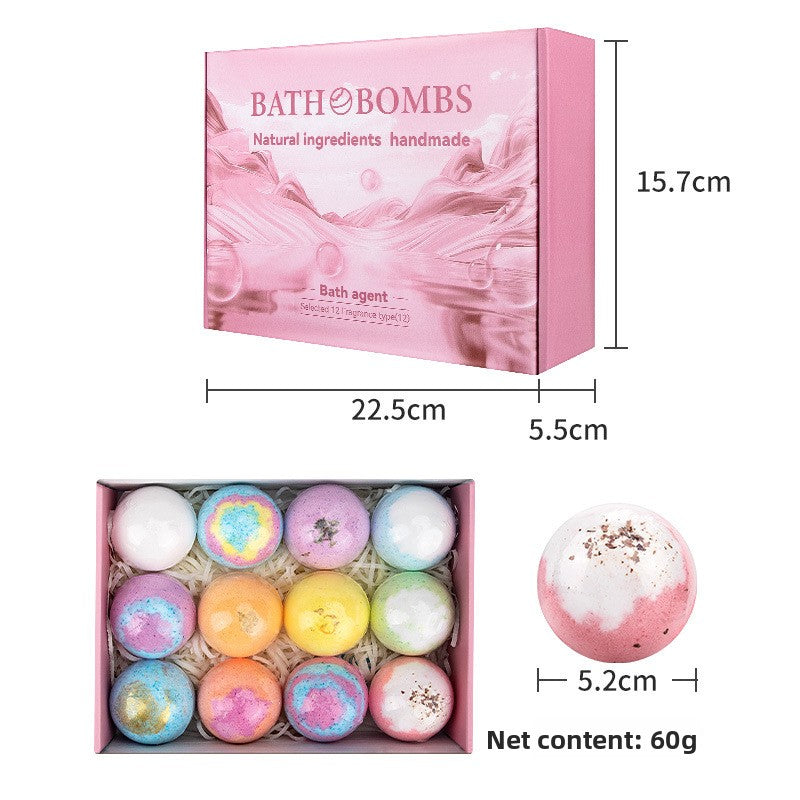 Dried flower bath salt balls