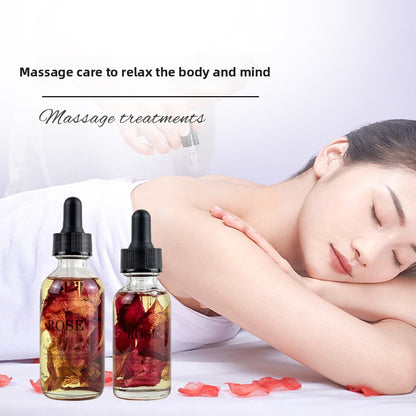dried flower massage oil