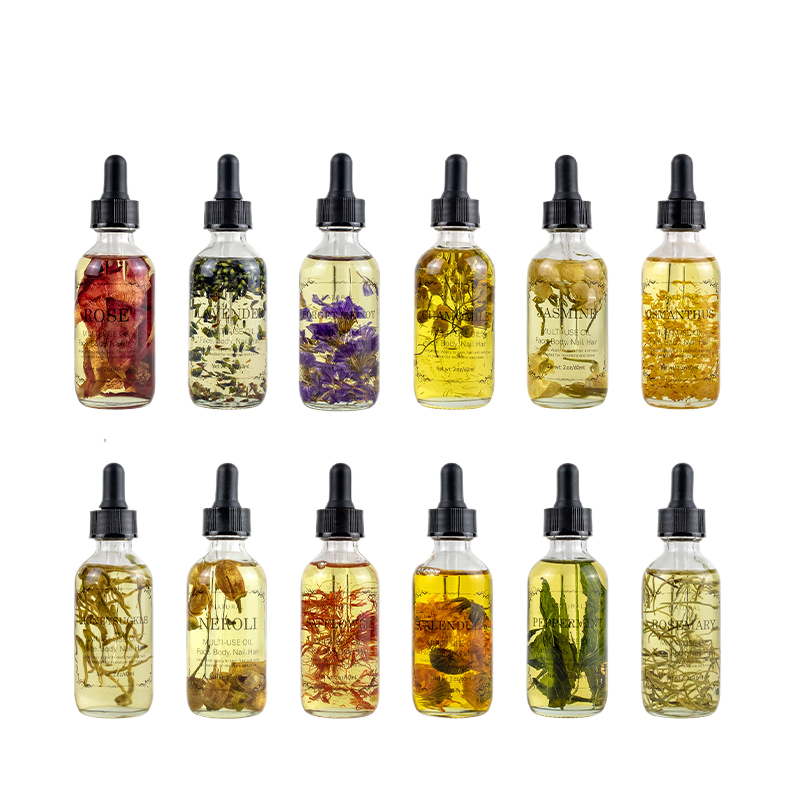 dried flower massage oil