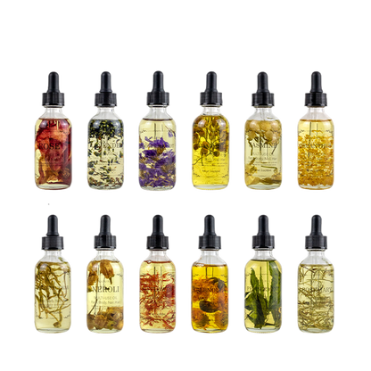 dried flower massage oil