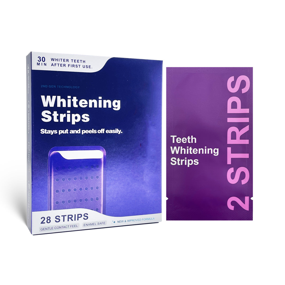 Dry Teeth Whitening Strips Mint Flavor