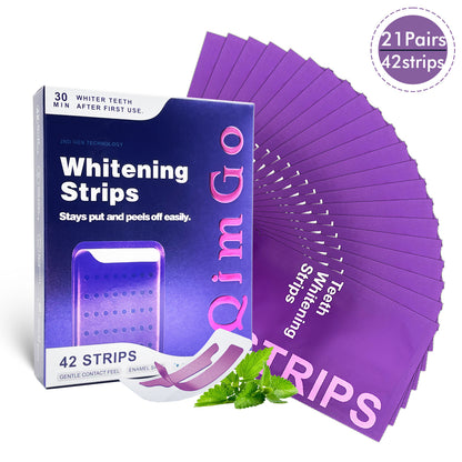 Dry Teeth Whitening Strips Mint Flavor