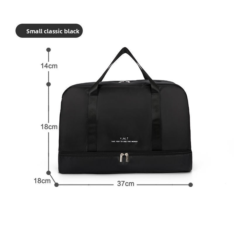 Dry-wet separation bag storage bag
