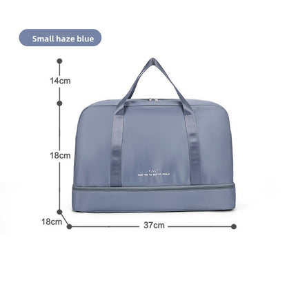 Dry-wet separation bag storage bag