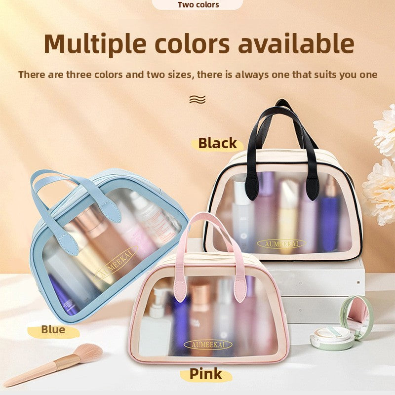 Dry-wet separation large-capacity toiletry bag