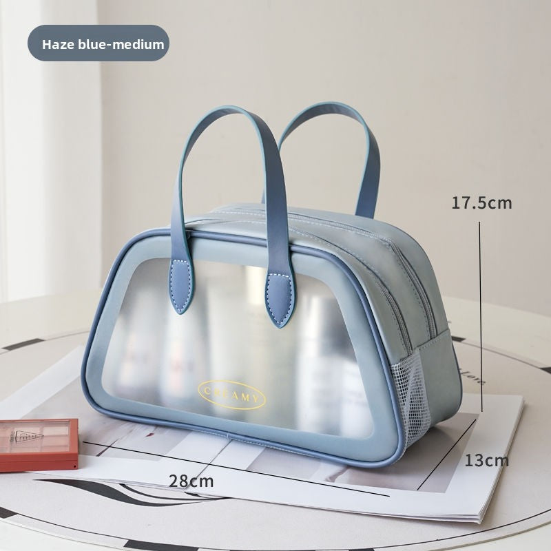 Dry-wet separation large-capacity toiletry bag