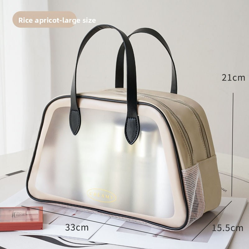 Dry-wet separation large-capacity toiletry bag