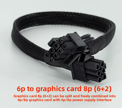 Dual 6-pin to 12V HPWR graphics card power cable