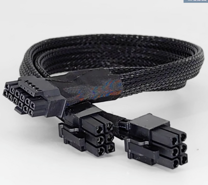 Dual 6-pin to 12V HPWR graphics card power cable