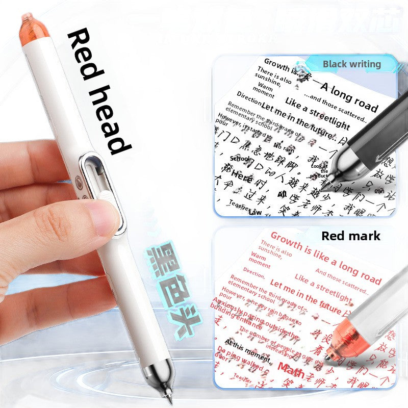 Dual-Color Refill Gel Pen with Quick-Dry Ink