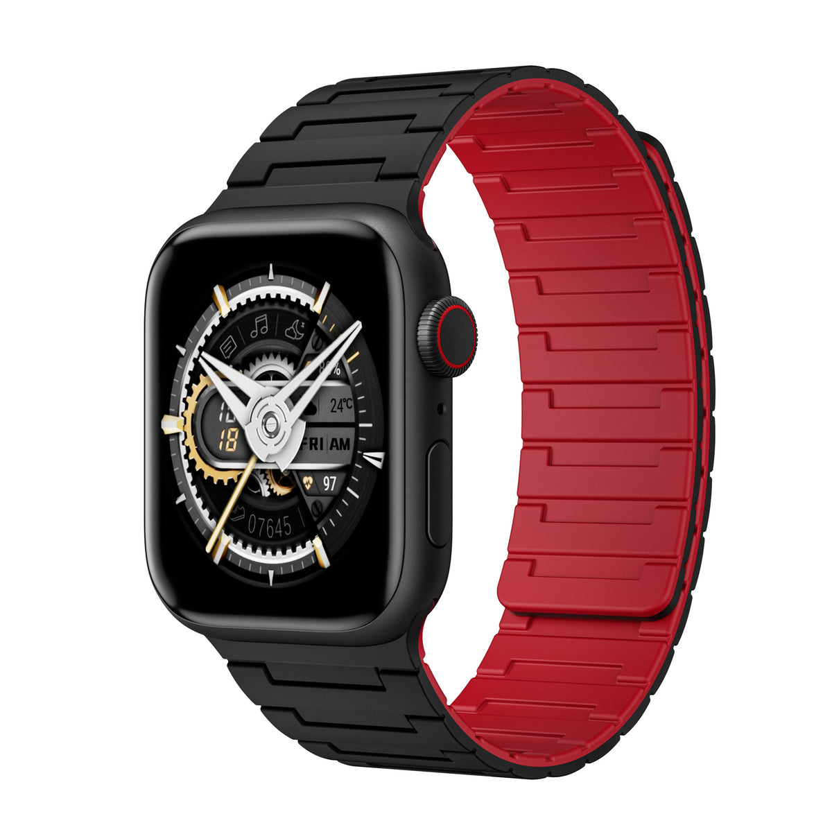 Dual-Color Silicone Watch Strap
