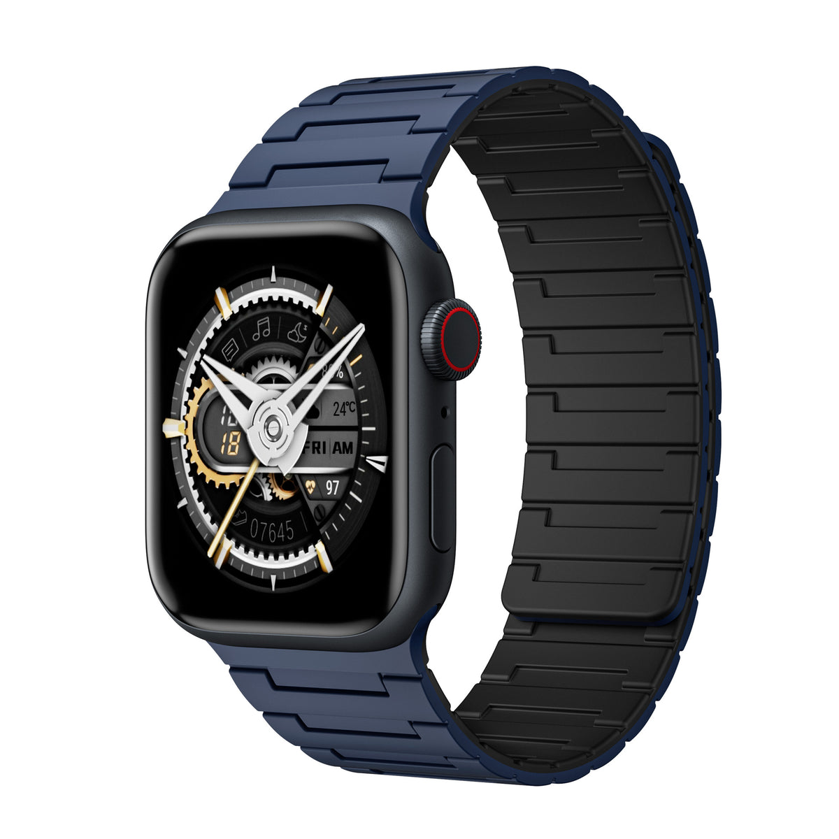 Dual-Color Silicone Watch Strap
