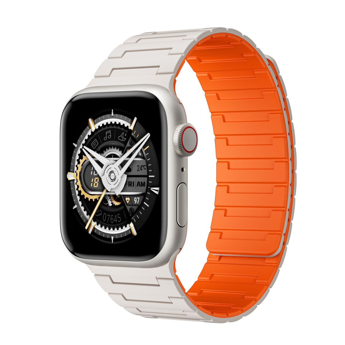 Dual-Color Silicone Watch Strap