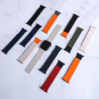 Dual-Color Silicone Watch Strap