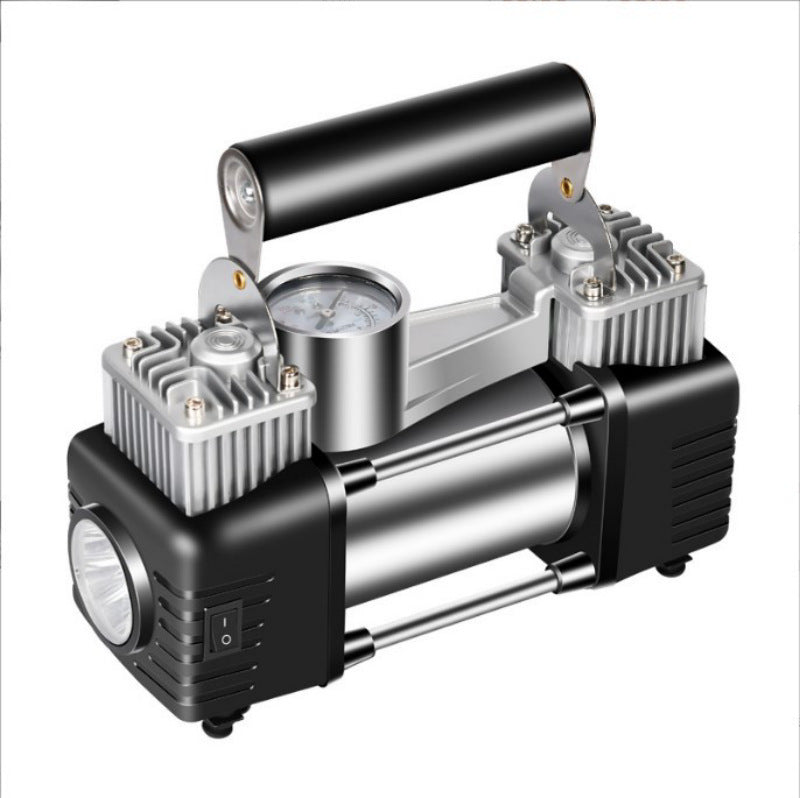 Dual Cylinder Car Air Pump with Digital Display