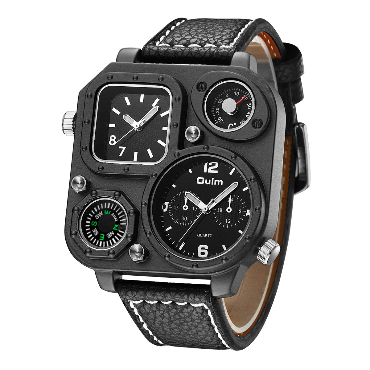 Dual-display dial man's watch