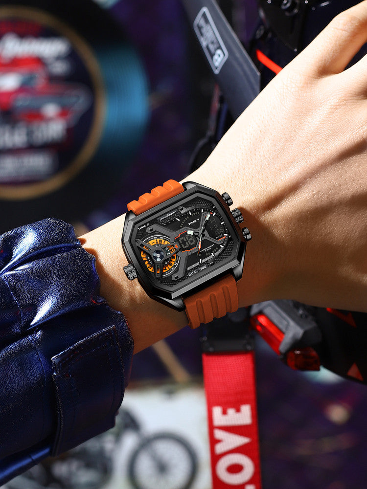 Dual Display Luminous Waterproof Mens Watch
