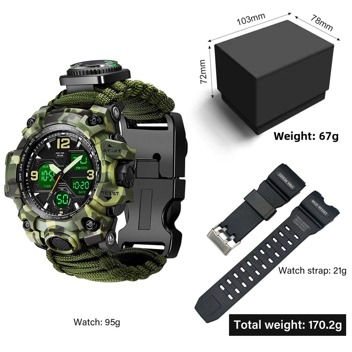 Dual Display Multifunction Outdoor Watch