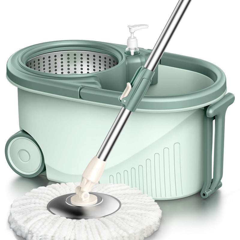 Dual Drive Spin Mop with Wringing Bucket