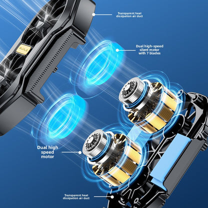 Dual Fan Phone Cooler with Adjustable Speed