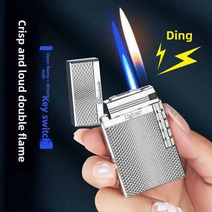 Dual-flame direct-charge lighter