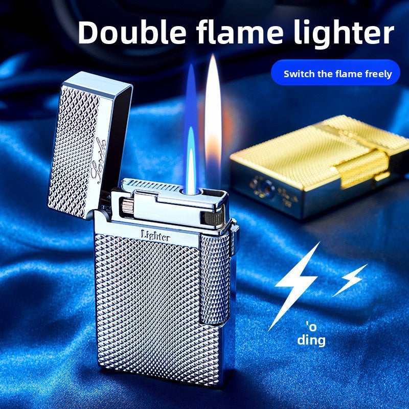 Dual-flame direct-charge lighter
