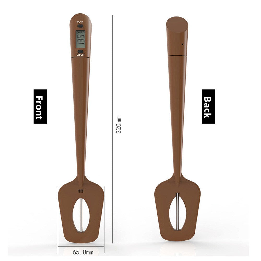Dual Function Silicone Scraper Digital Food Thermometer