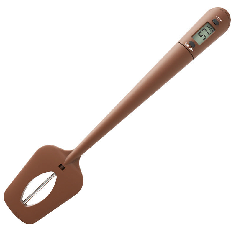 Dual Function Silicone Scraper Digital Food Thermometer