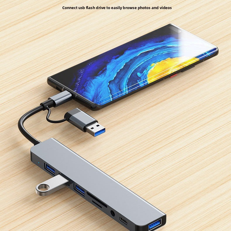 Dual-head 8-in-1 docking station
