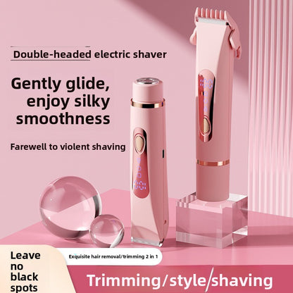 Dual-head Electric Hair Remover for Women with Rechargeable Battery