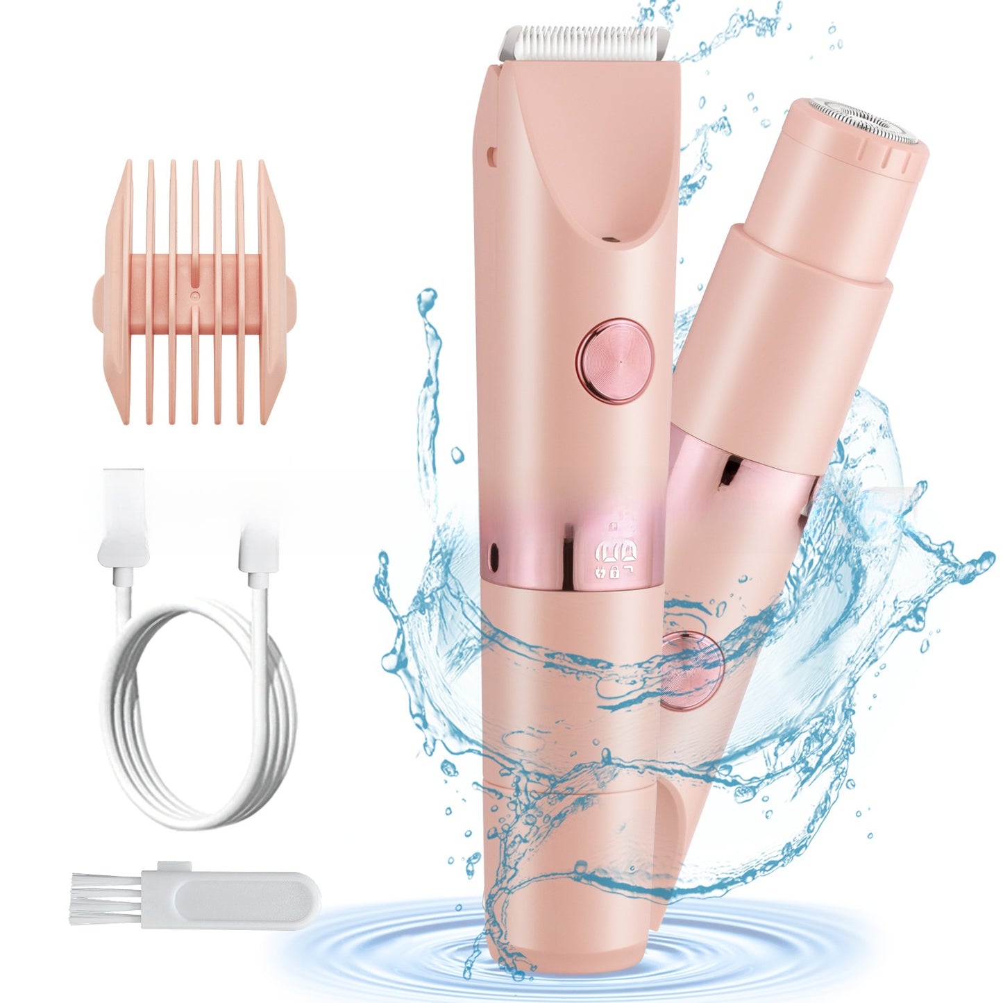 Dual Head Electric Shaver with Digital Display