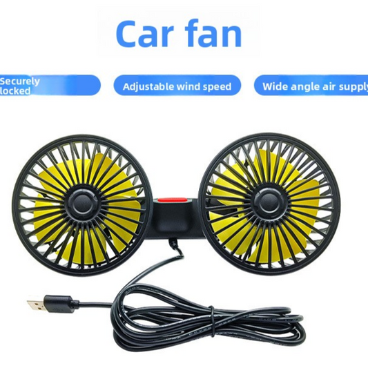 Dual Head Foldable USB Desk Fan
