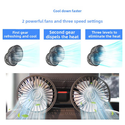 Dual Head Foldable USB Desk Fan