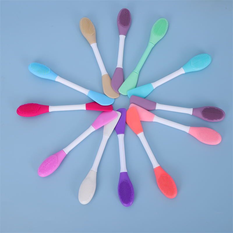 Dual Head Silicone Facial Cleansing and Mask Application Brush