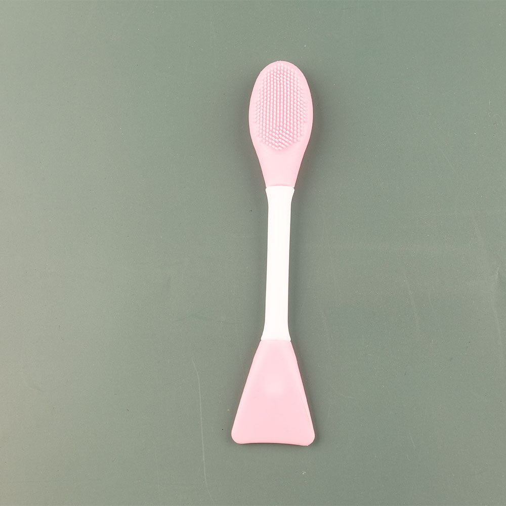 Dual Head Silicone Facial Cleansing and Mask Application Brush