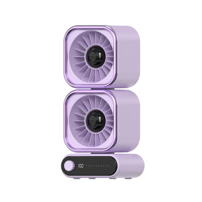 Dual Head USB Desktop Fan with 360 Rotation