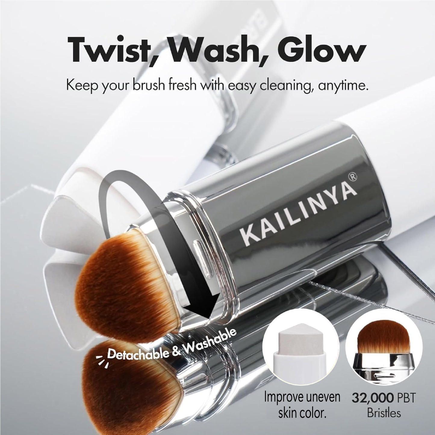 Dual-headed color-changing foundation stick